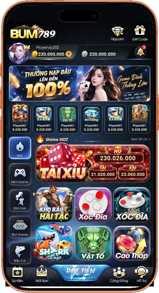 Giao diện sảnh game BUM789
